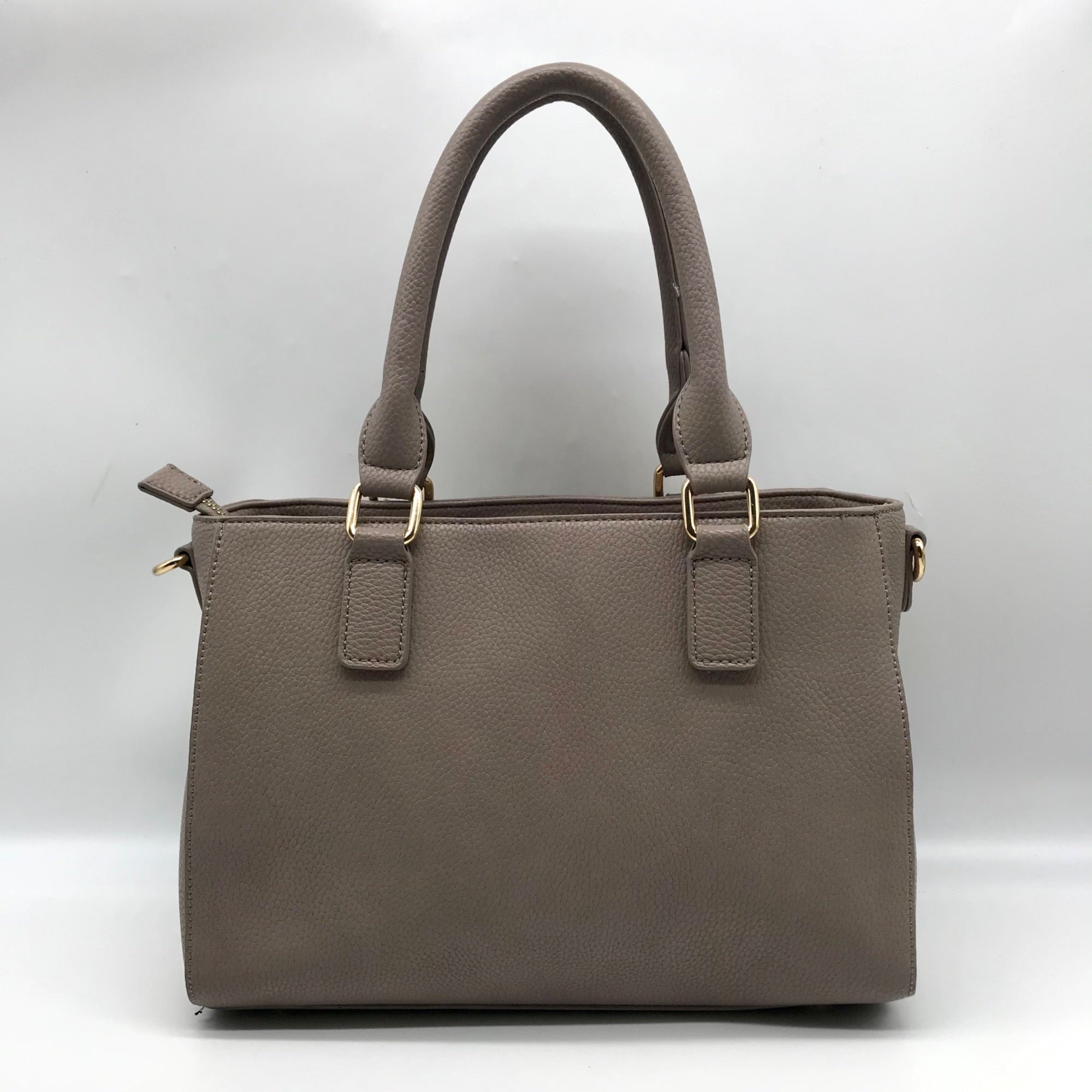 Miztique Gray Pebbled Satchel Bag