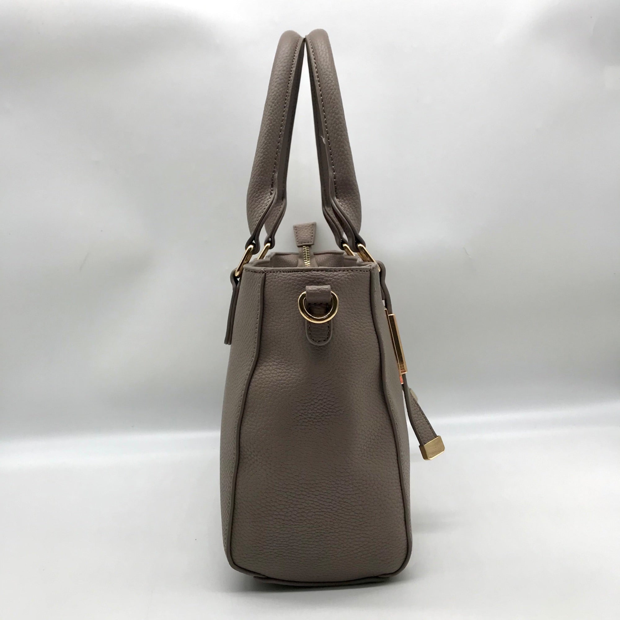Miztique Gray Pebbled Satchel Bag