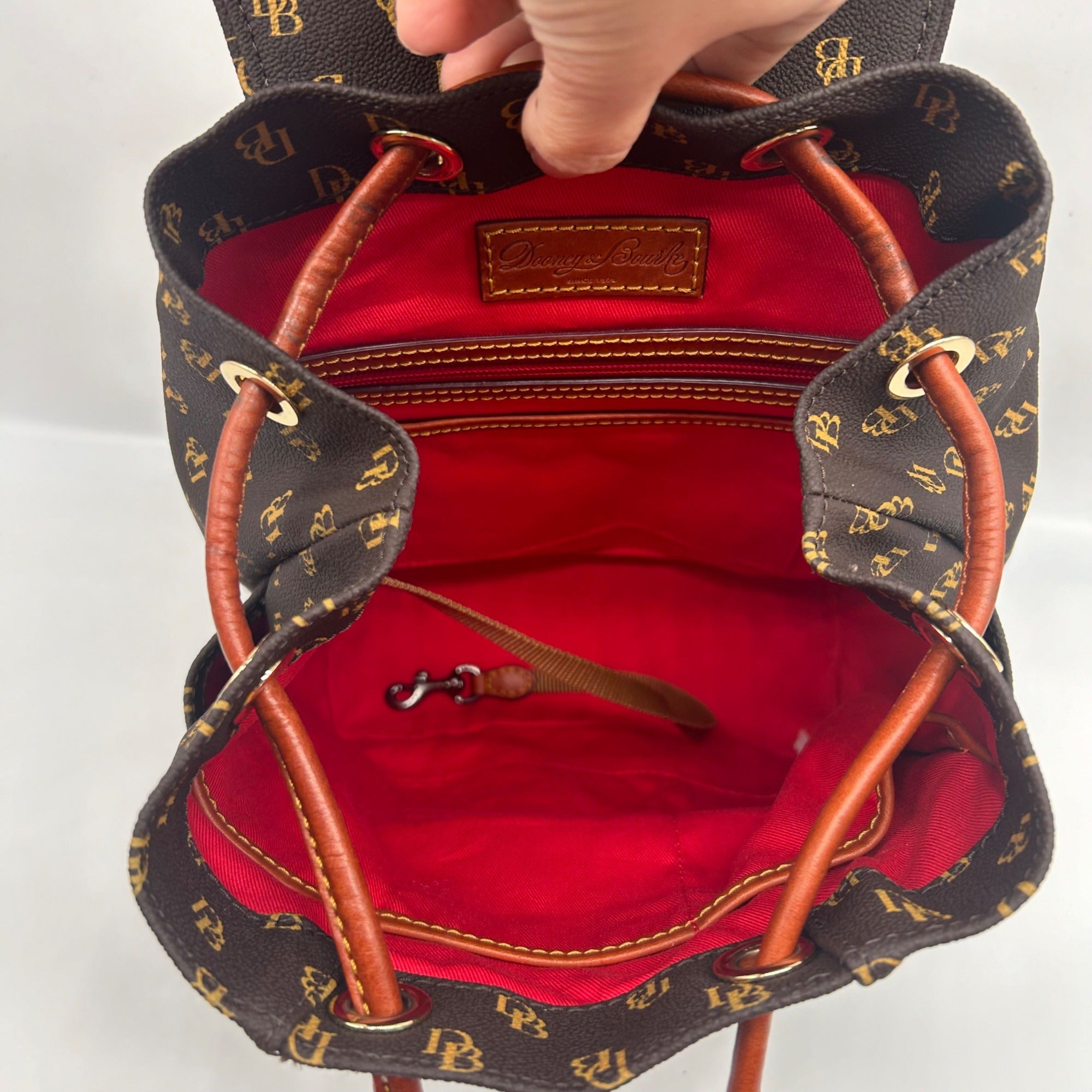 Dooney &amp; Bourke Dark Brown Gretta Medium Murphy Backpack