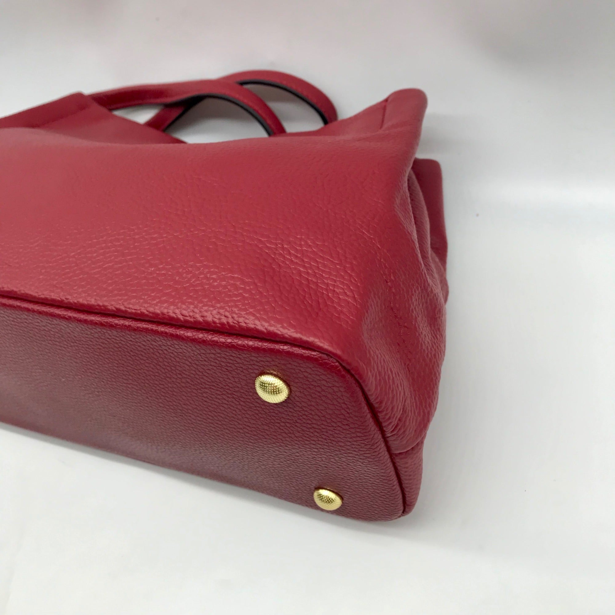 Kattee Red Leather Shoulder Bag