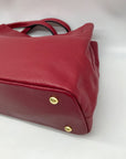 Kattee Red Leather Shoulder Bag