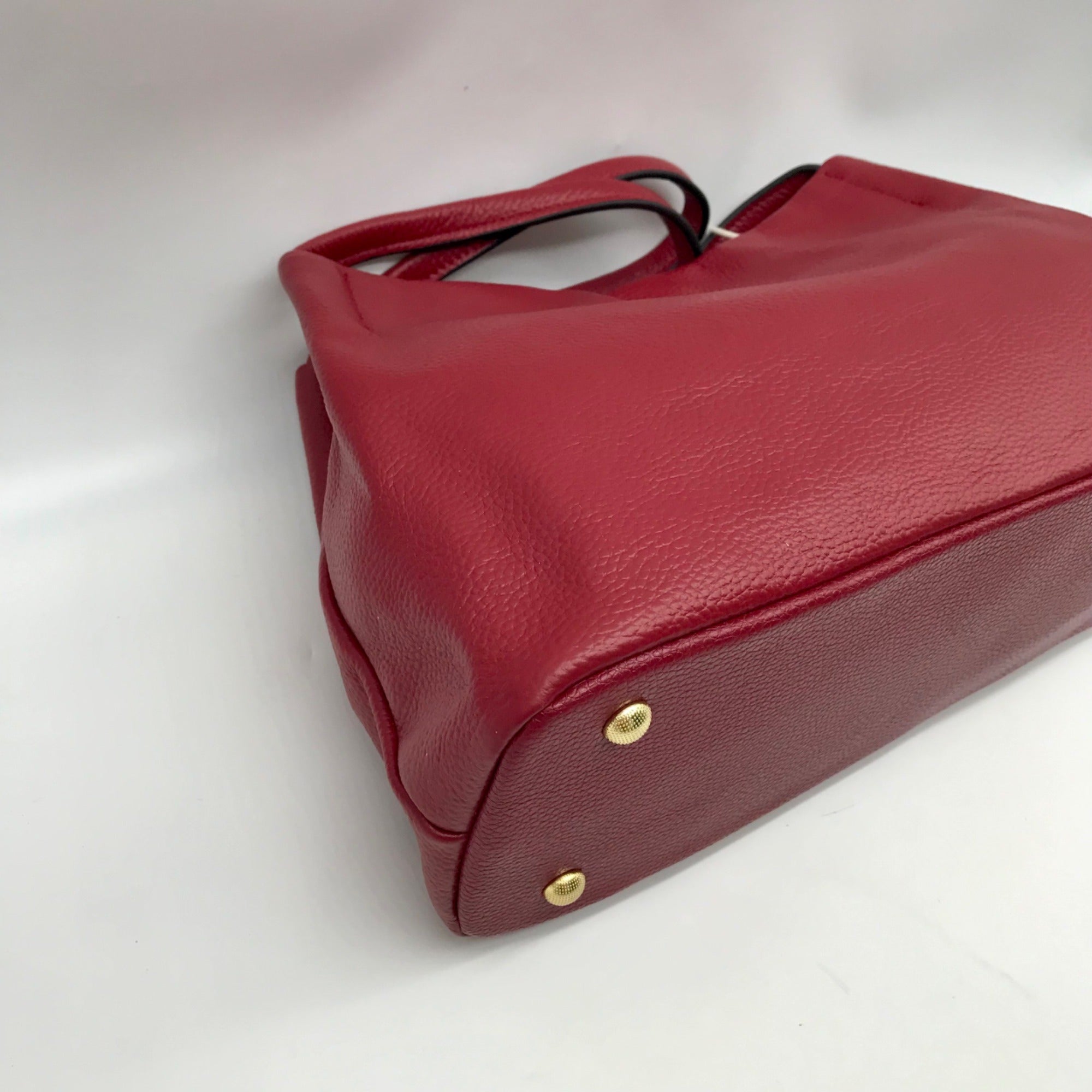 Kattee Red Leather Shoulder Bag