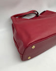 Kattee Red Leather Shoulder Bag