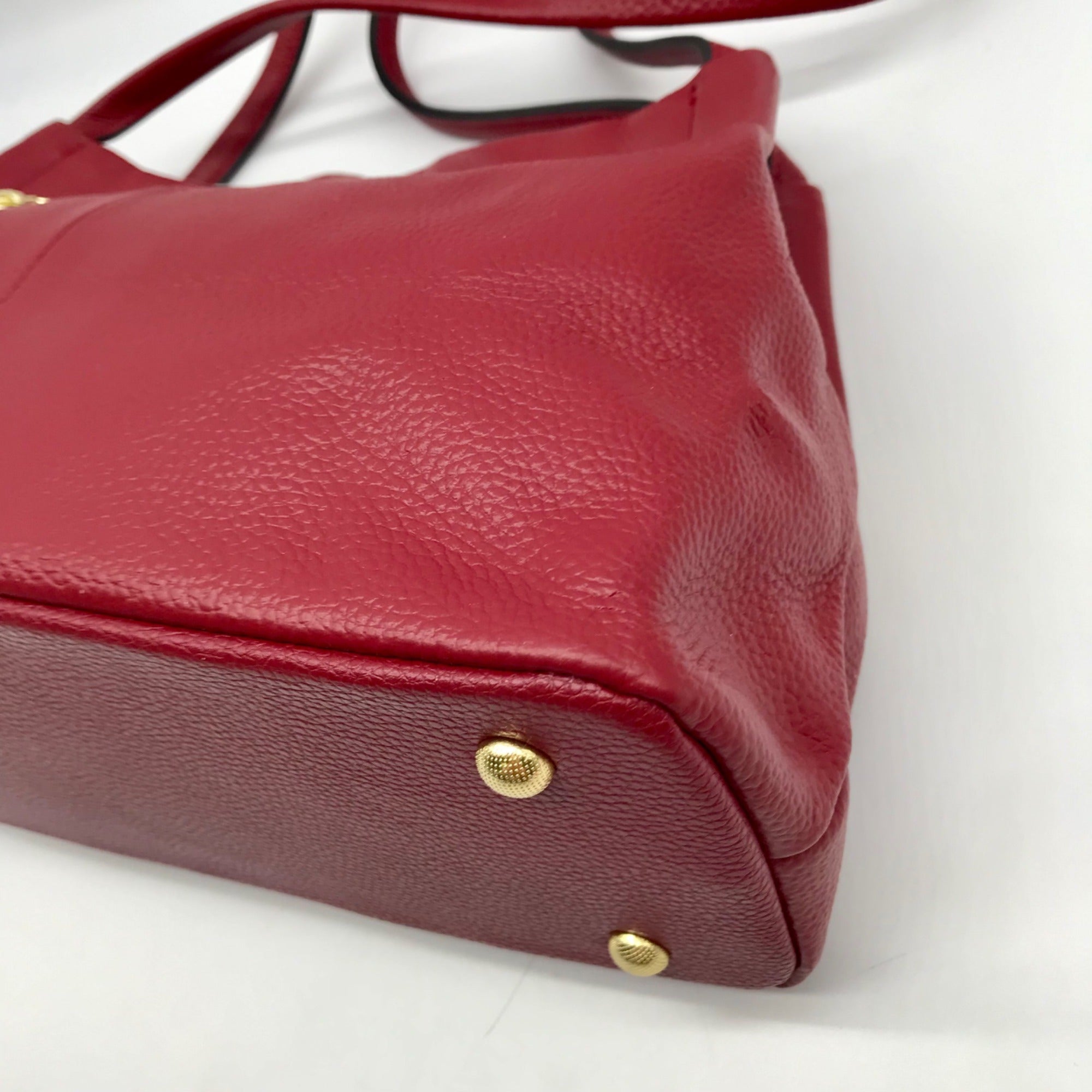 Kattee Red Leather Shoulder Bag