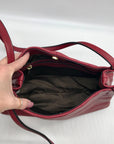 Kattee Red Leather Shoulder Bag