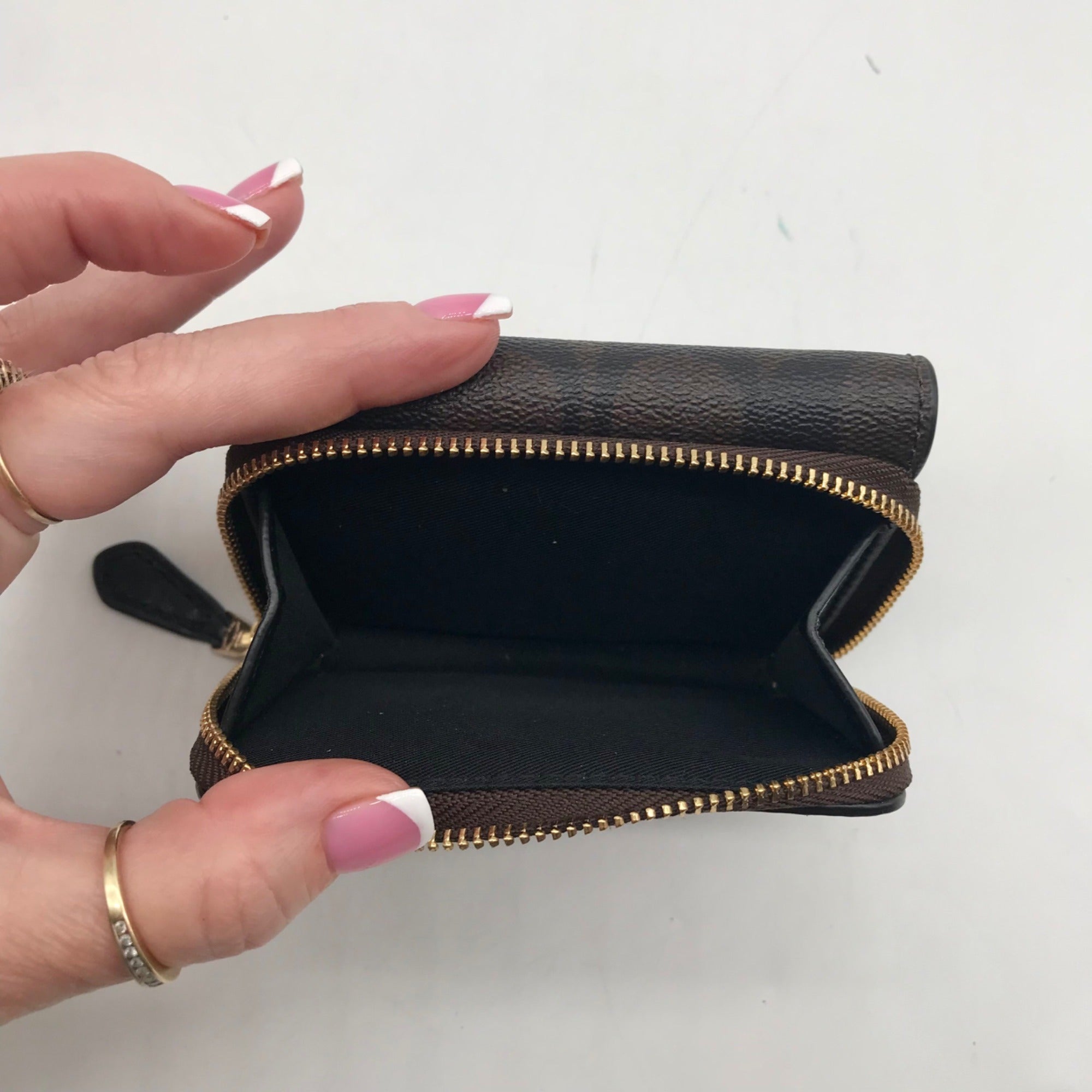 Coach Brown Small Trifold Wallet