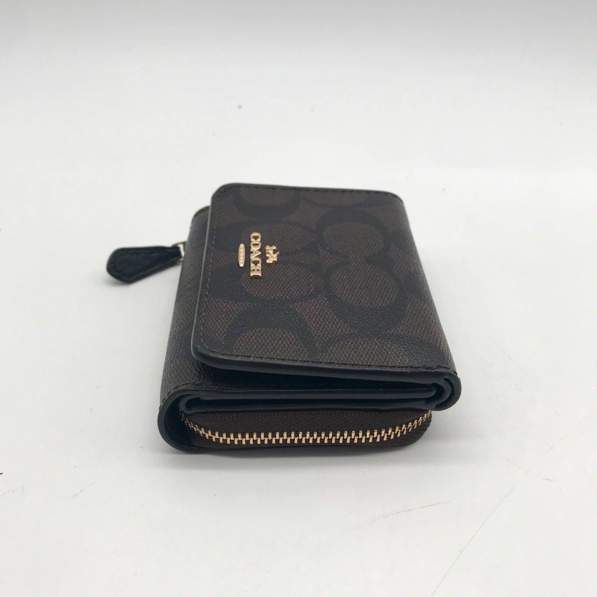Coach Brown Small Trifold Wallet