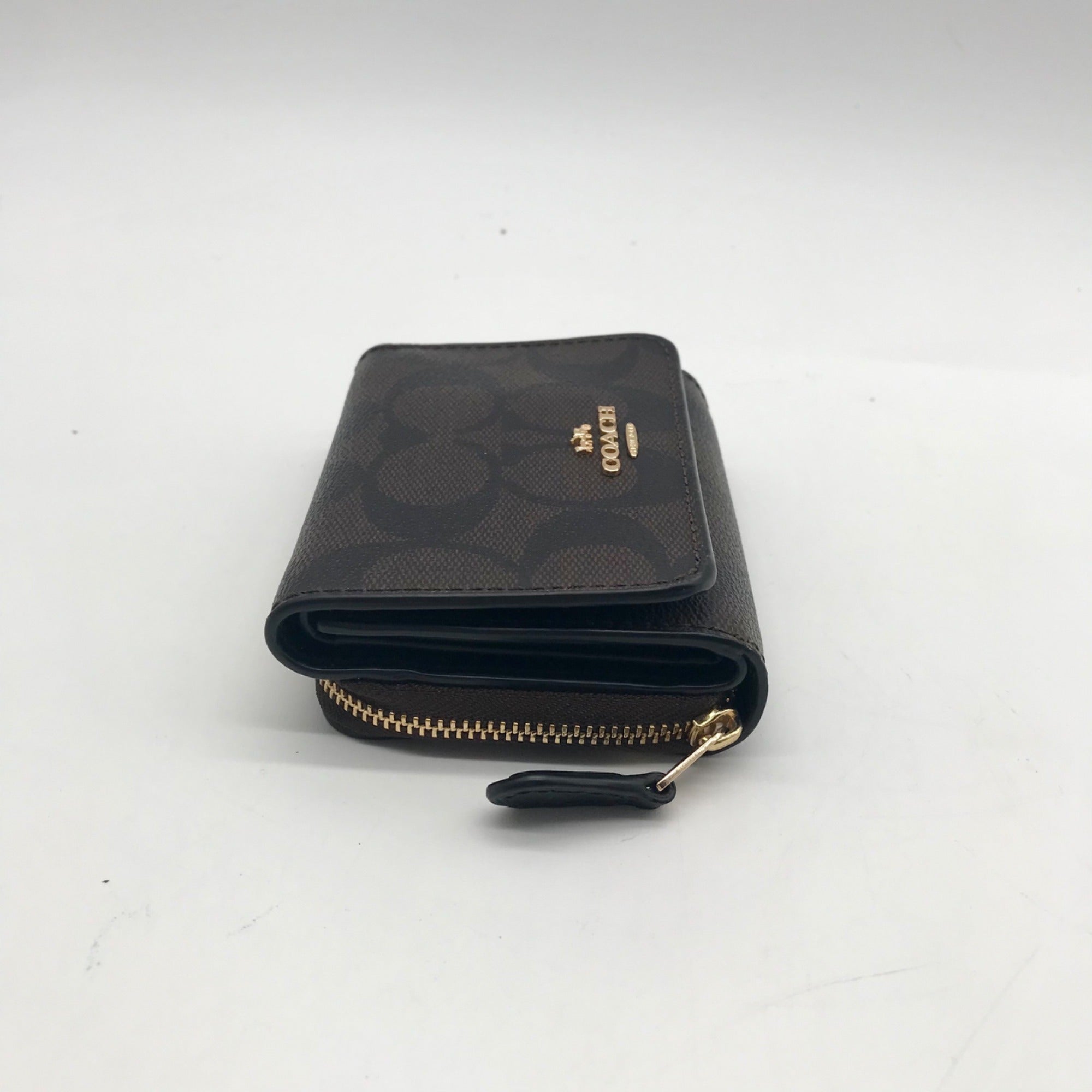 Coach Brown Small Trifold Wallet