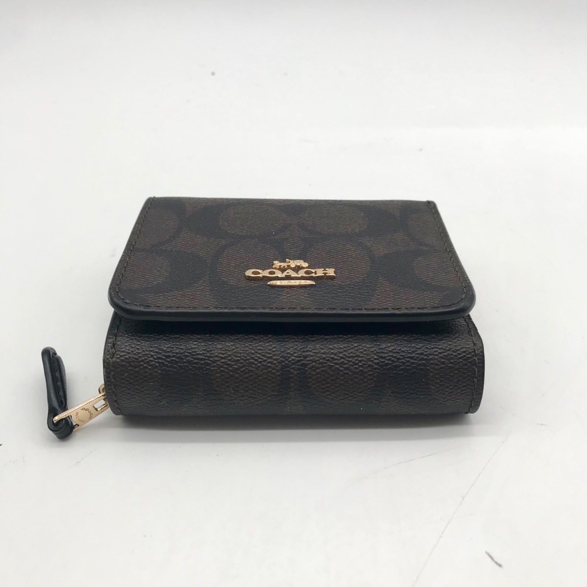 Coach Brown Small Trifold Wallet