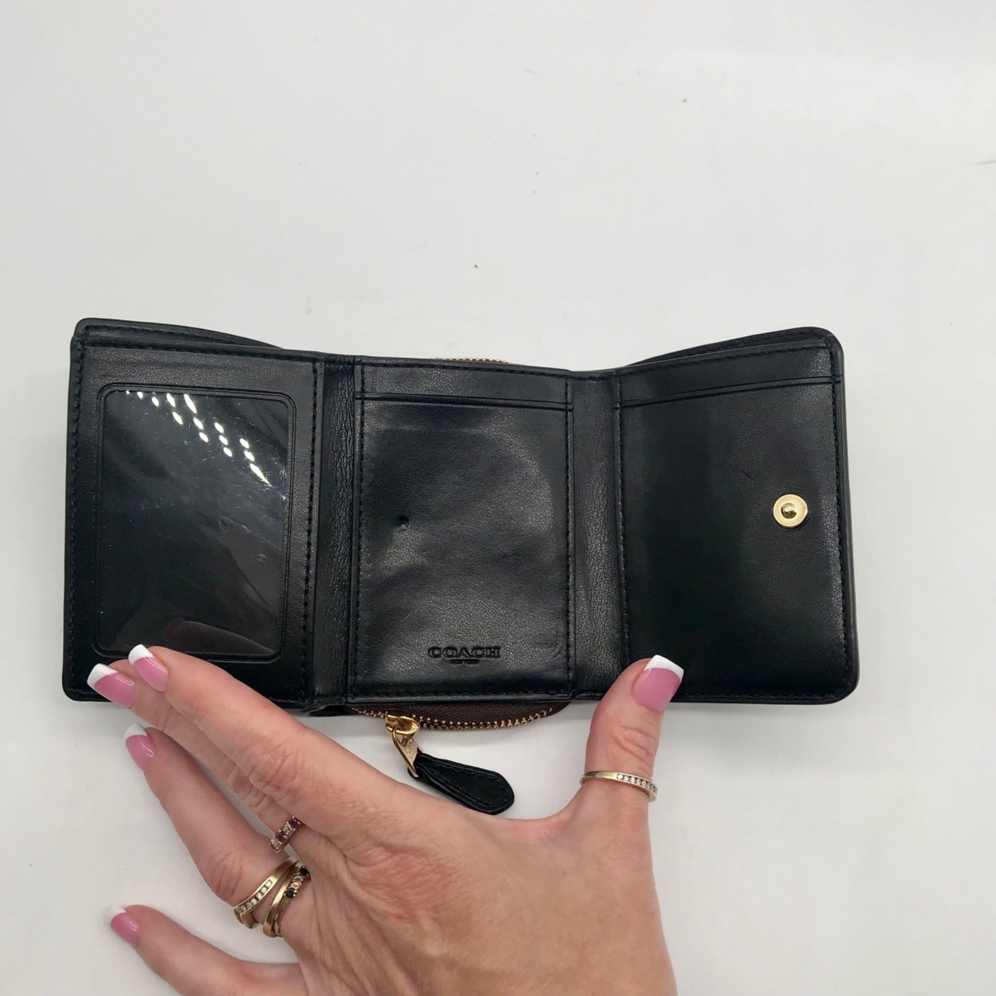 Coach Brown Small Trifold Wallet