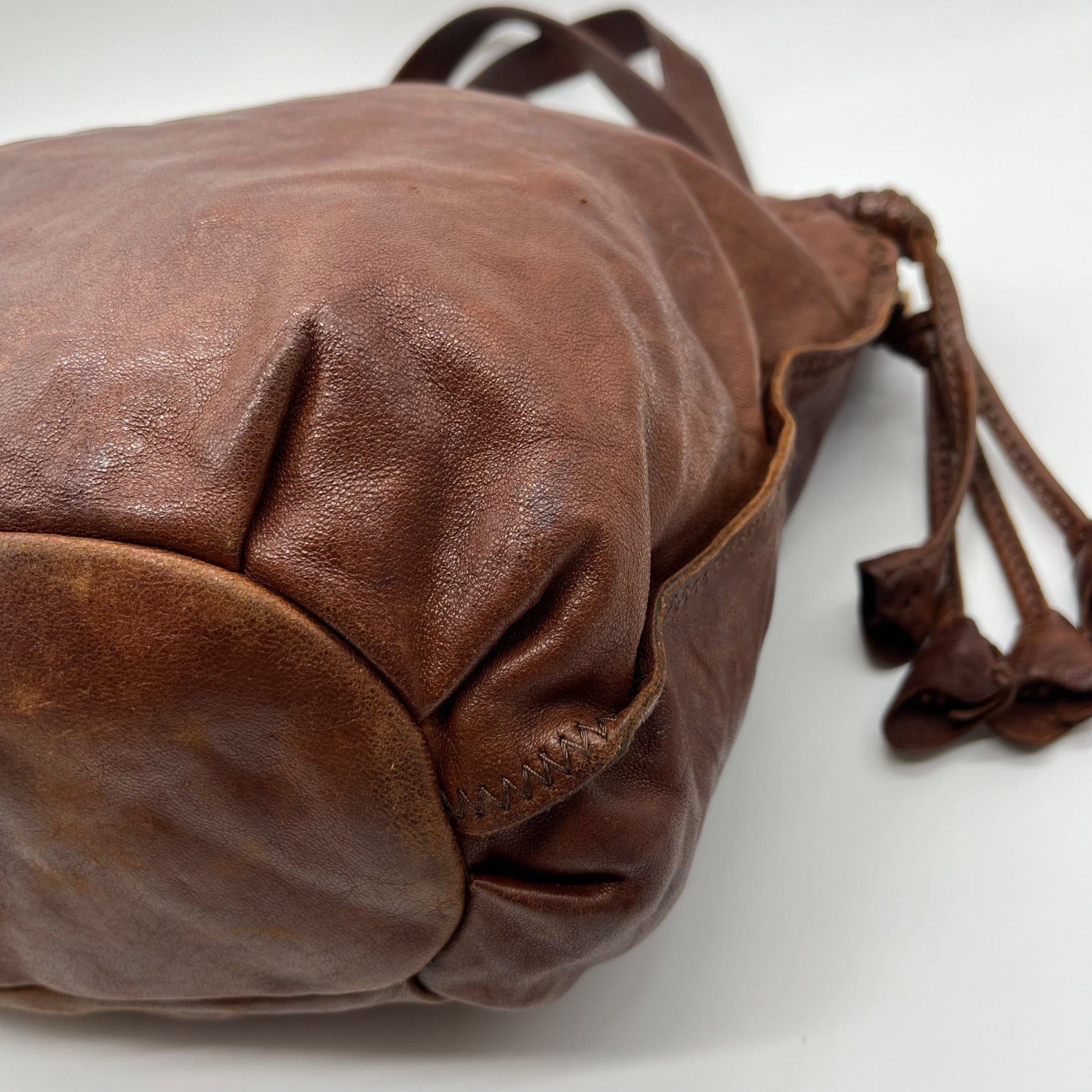 Lucky Brown Italian Leather Shoulder Bag
