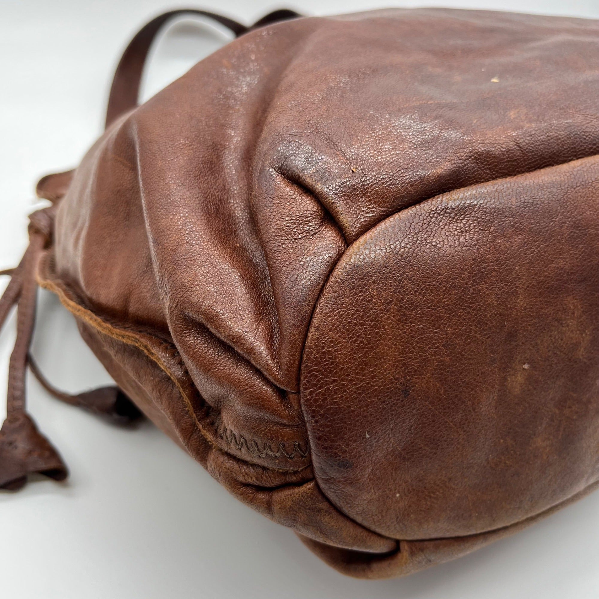 Lucky Brown Italian Leather Shoulder Bag