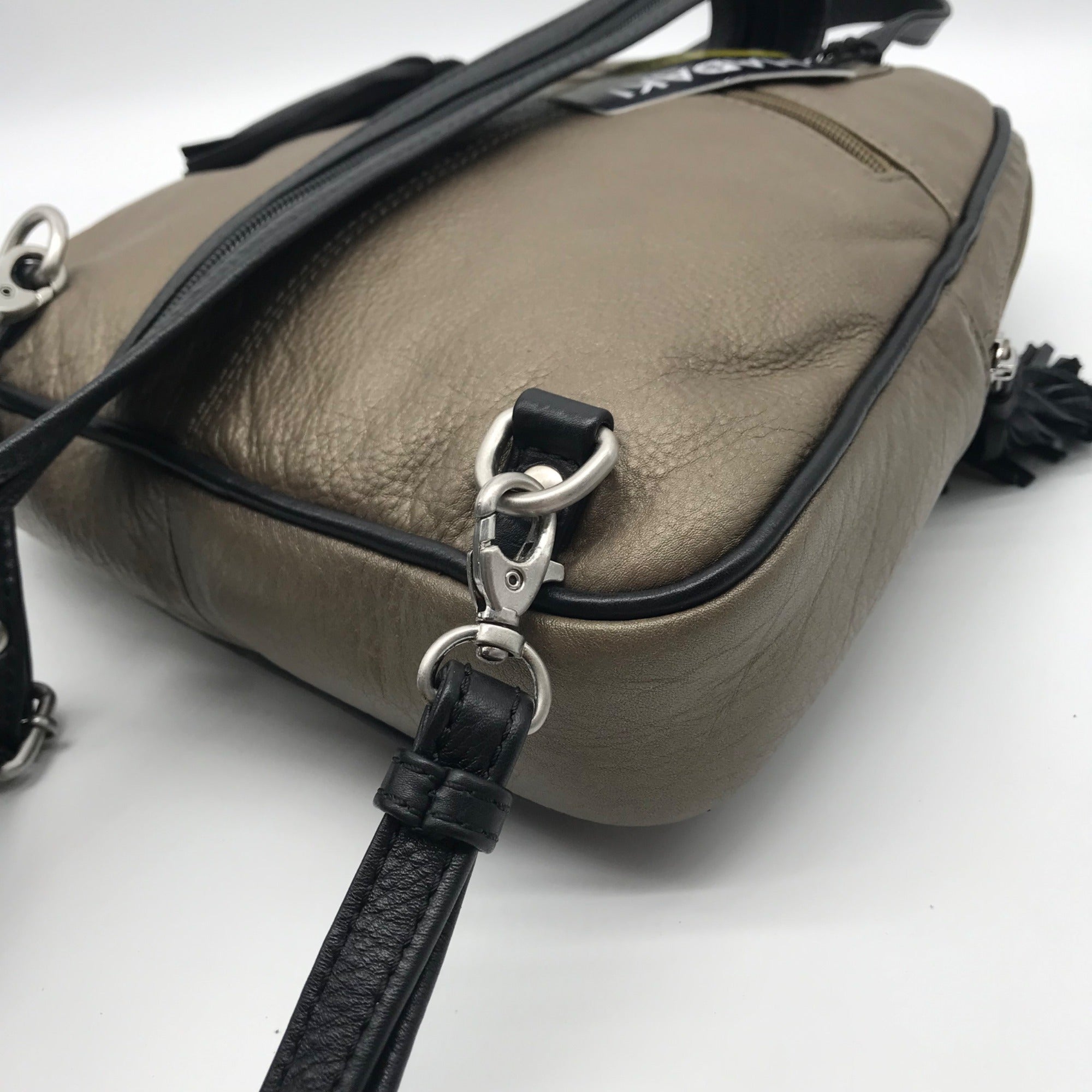 Hadaki Nola Bronze Top Shelf Leather Backpack – One Purse