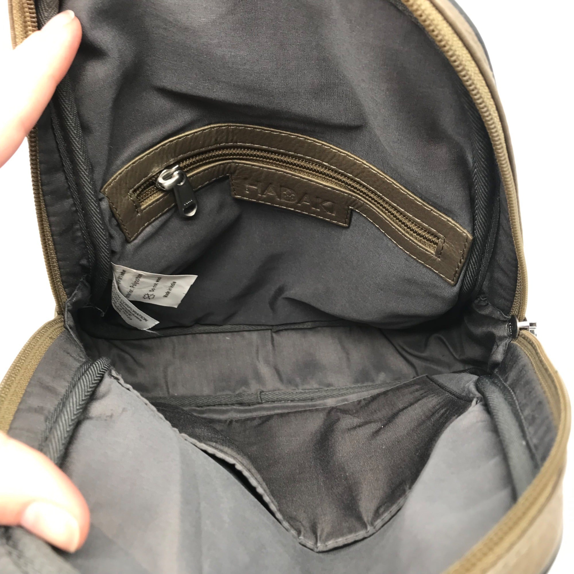 Hadaki Nola Bronze Top Shelf Leather Backpack – One Purse