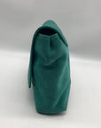 Furla Smeraldo Green Leather & Suede Crossbody Bag