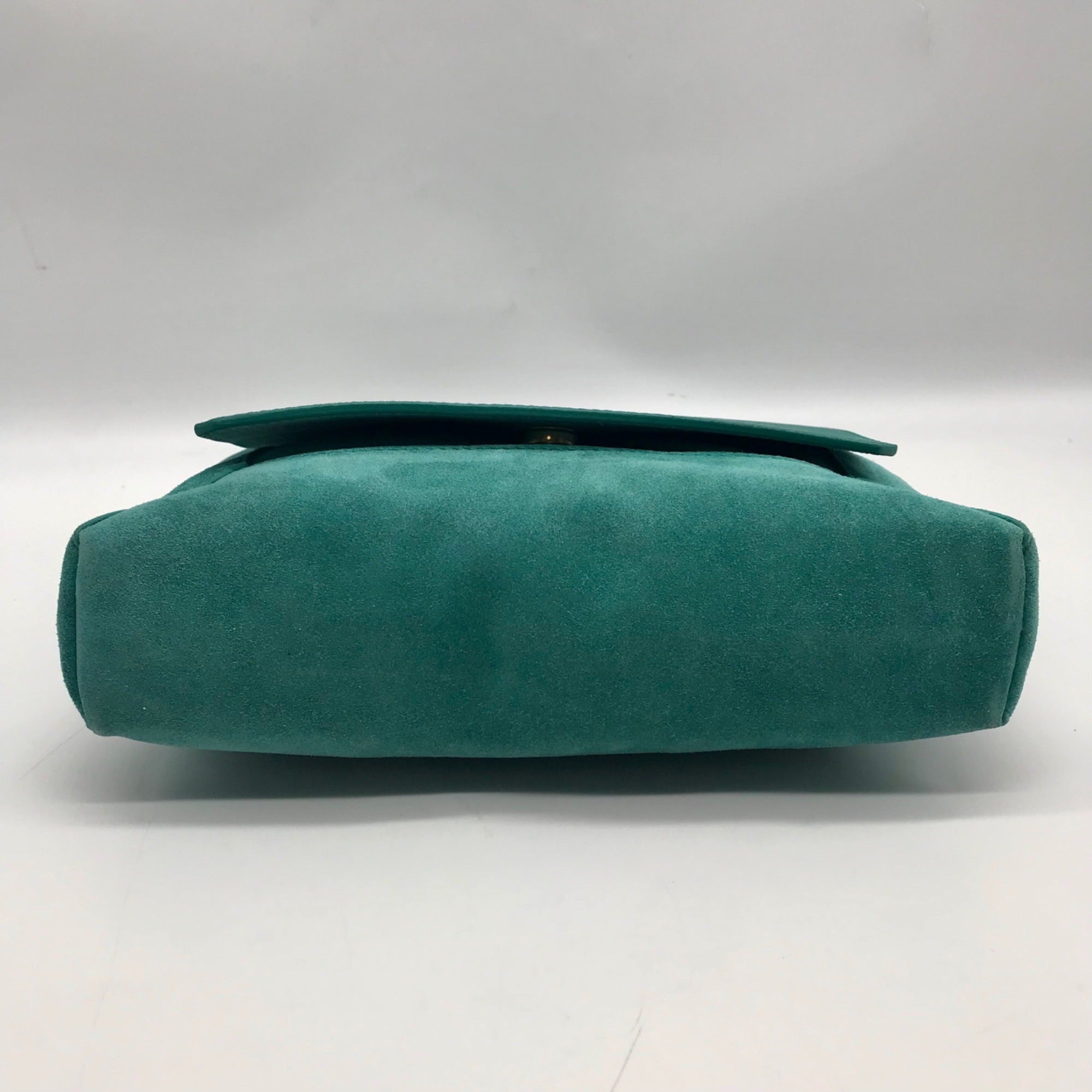 Furla Smeraldo Green Leather &amp; Suede Crossbody Bag