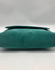 Furla Smeraldo Green Leather & Suede Crossbody Bag