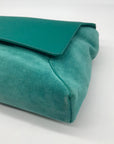 Furla Smeraldo Green Leather & Suede Crossbody Bag