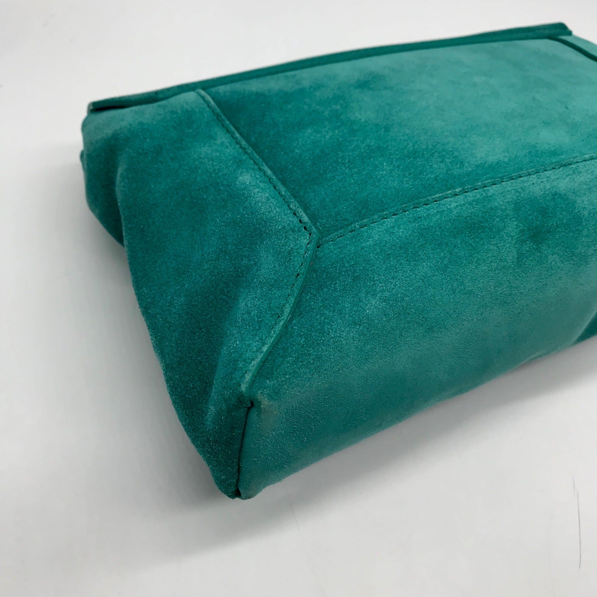 Furla Smeraldo Green Leather &amp; Suede Crossbody Bag