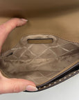 Michael Kors Camel Leather Mila Chain Sling Messenger Bag