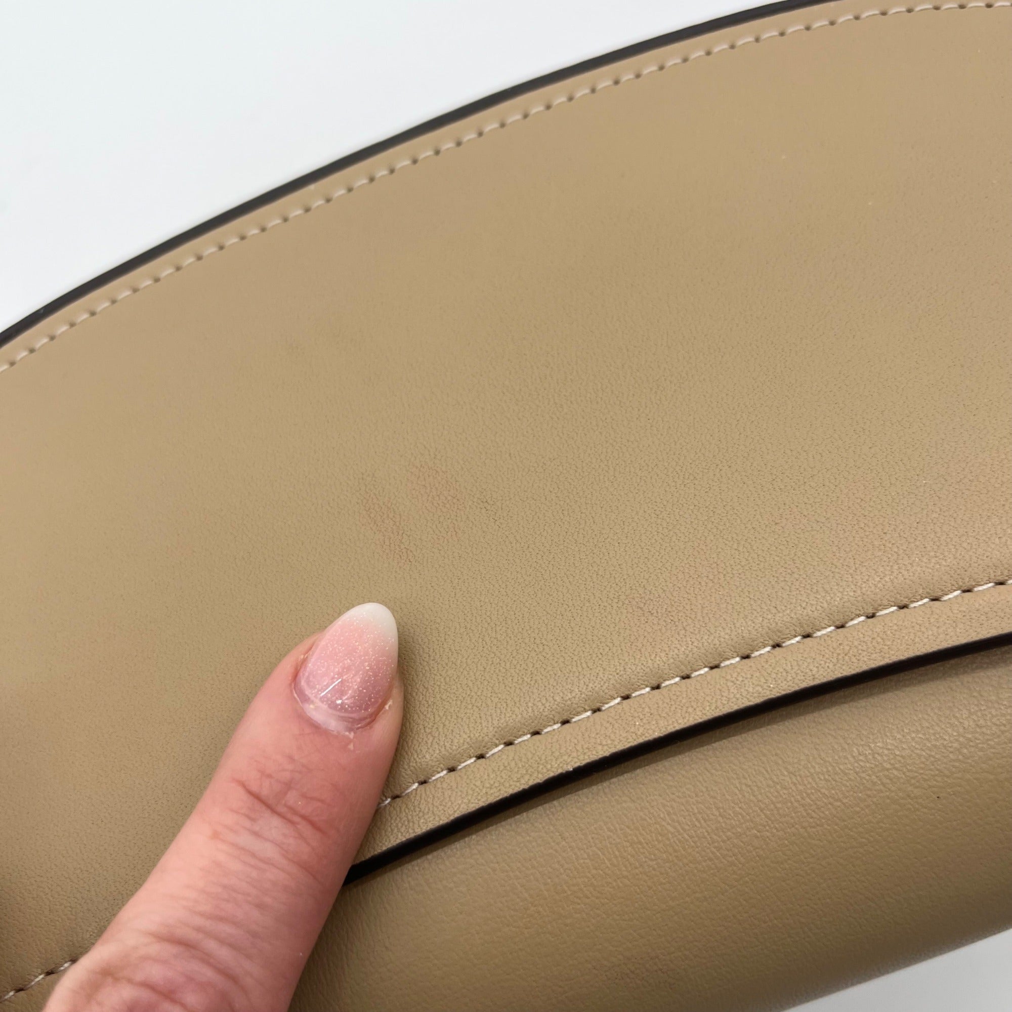 Michael Kors Camel Leather Mila Chain Sling Messenger Bag