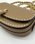 Michael Kors Camel Leather Mila Chain Sling Messenger Bag