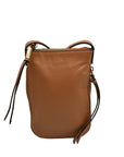 Vince Camuto Brown Pebbled Leather Kenzy Crossbody Bag