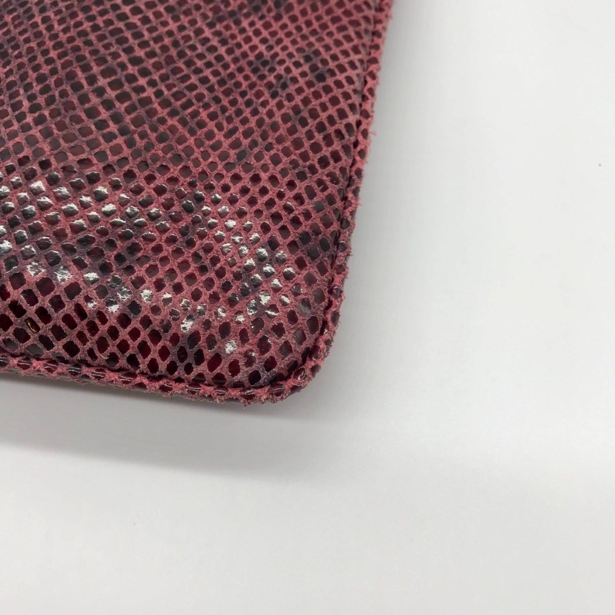 Michael Kors Red Snake-Embossed Leather Shoulder Bag