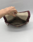 Michael Kors Red Snake-Embossed Leather Shoulder Bag