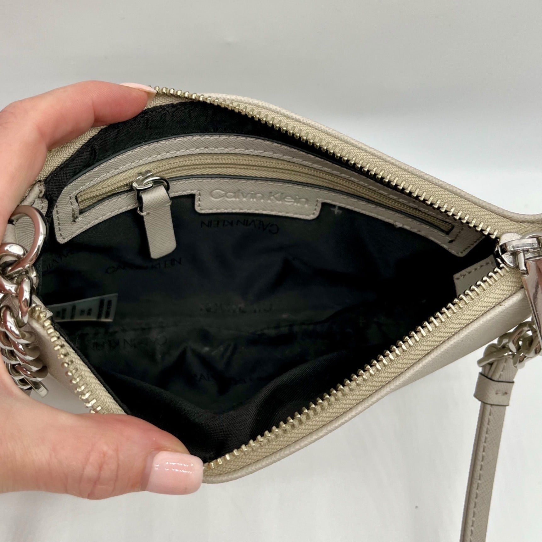 Calvin Klein Light Grey Hayden Crossbody