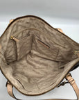 Michael Kors Signature Brown Coated Canvas Jet Set East West Tote Bag