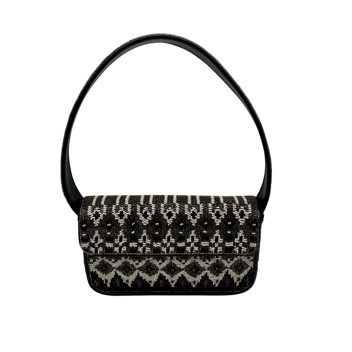 Stuad Tommy  Brown Beaded Shoulder Bag