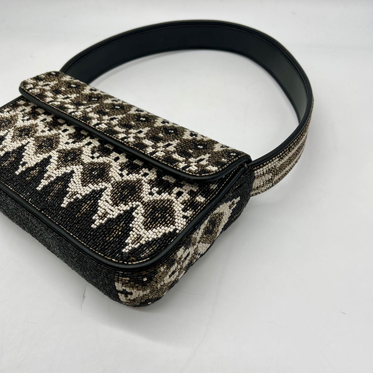 Stuad Tommy  Brown Beaded Shoulder Bag