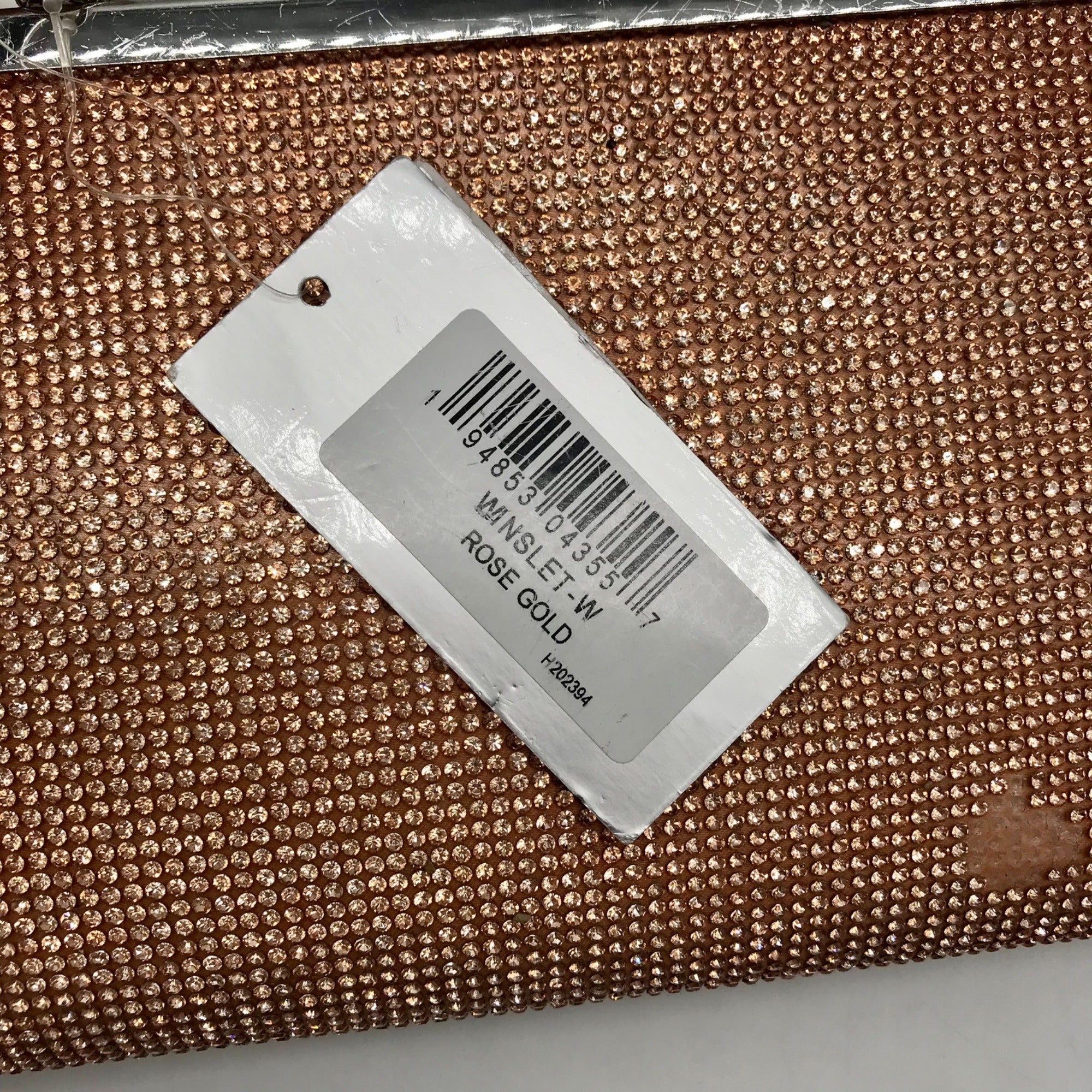 Nina Rose Gold Crystal Frame Clutch