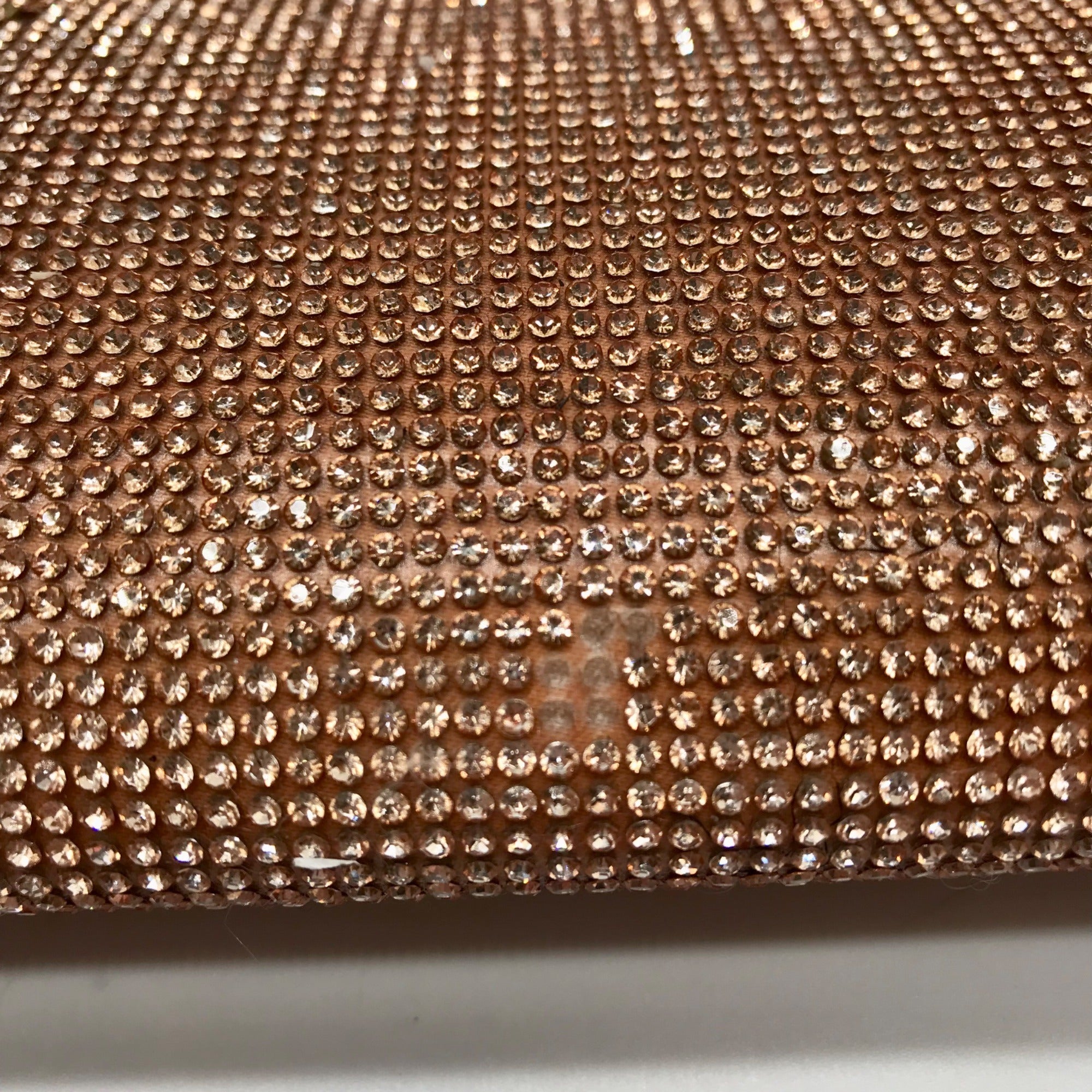 Nina Rose Gold Crystal Frame Clutch