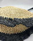 Urban Expressions Natural and Black Indy Tote Bag with Ruffle Edges