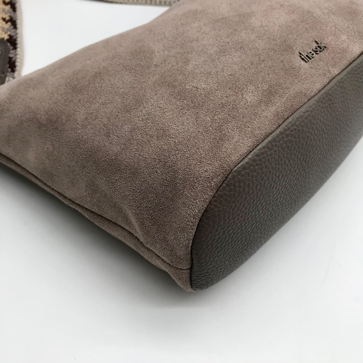 The Sak Gray Genuine Suede De Young Shoulder Bag