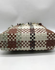Salvatore Ferragamo Multicolor Woven Leather Gancini Shoulder Bag