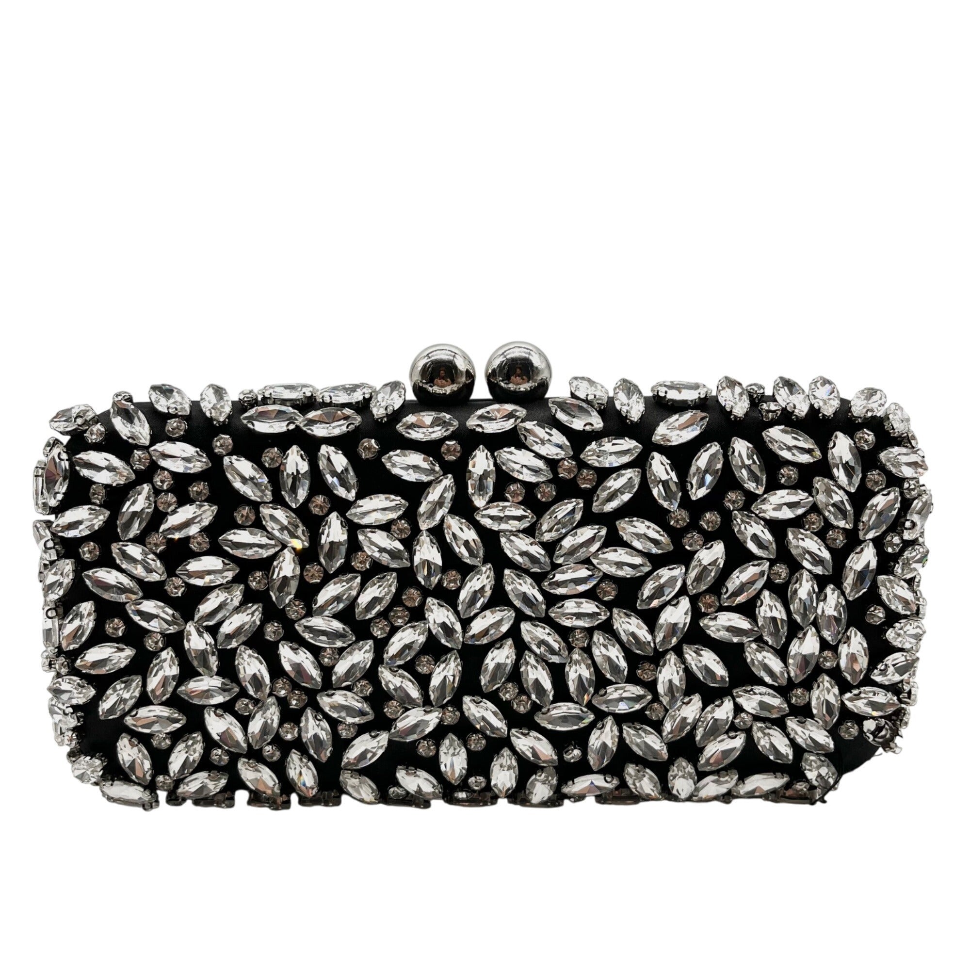 I.N.C. International Concepts Black East West Embellished Minaudiere Convertible Clutch