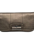 Coach Metallic Bronze Leather Wristlet Clutch