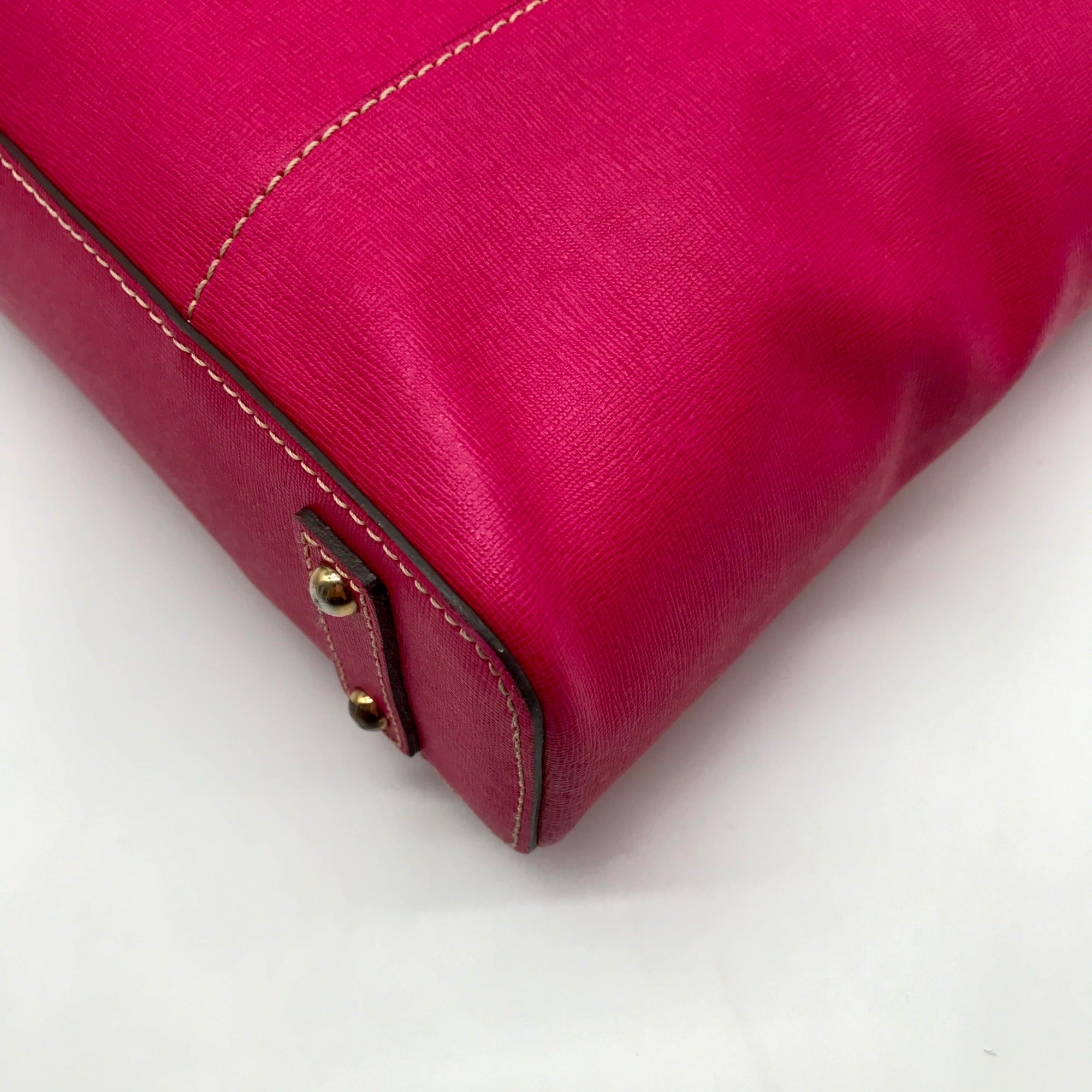 Dooney &amp; Bourke Hot Pink Saffiano Leather Lexington Tote Bag