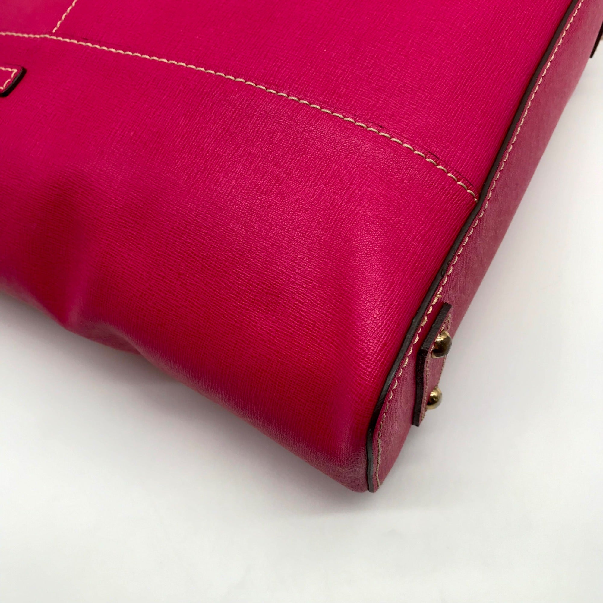 Dooney &amp; Bourke Hot Pink Saffiano Leather Lexington Tote Bag