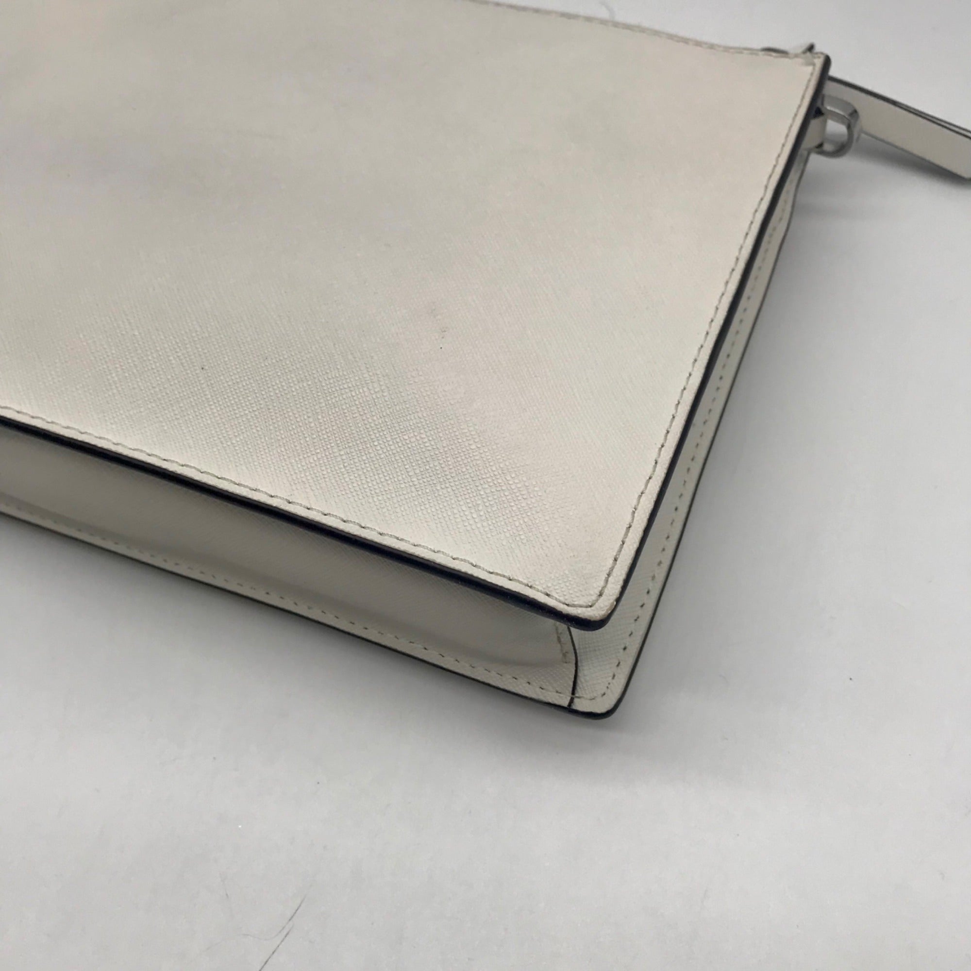 Kate Spade White Saffiano Leather Cameron Monotone Zip Crossbody