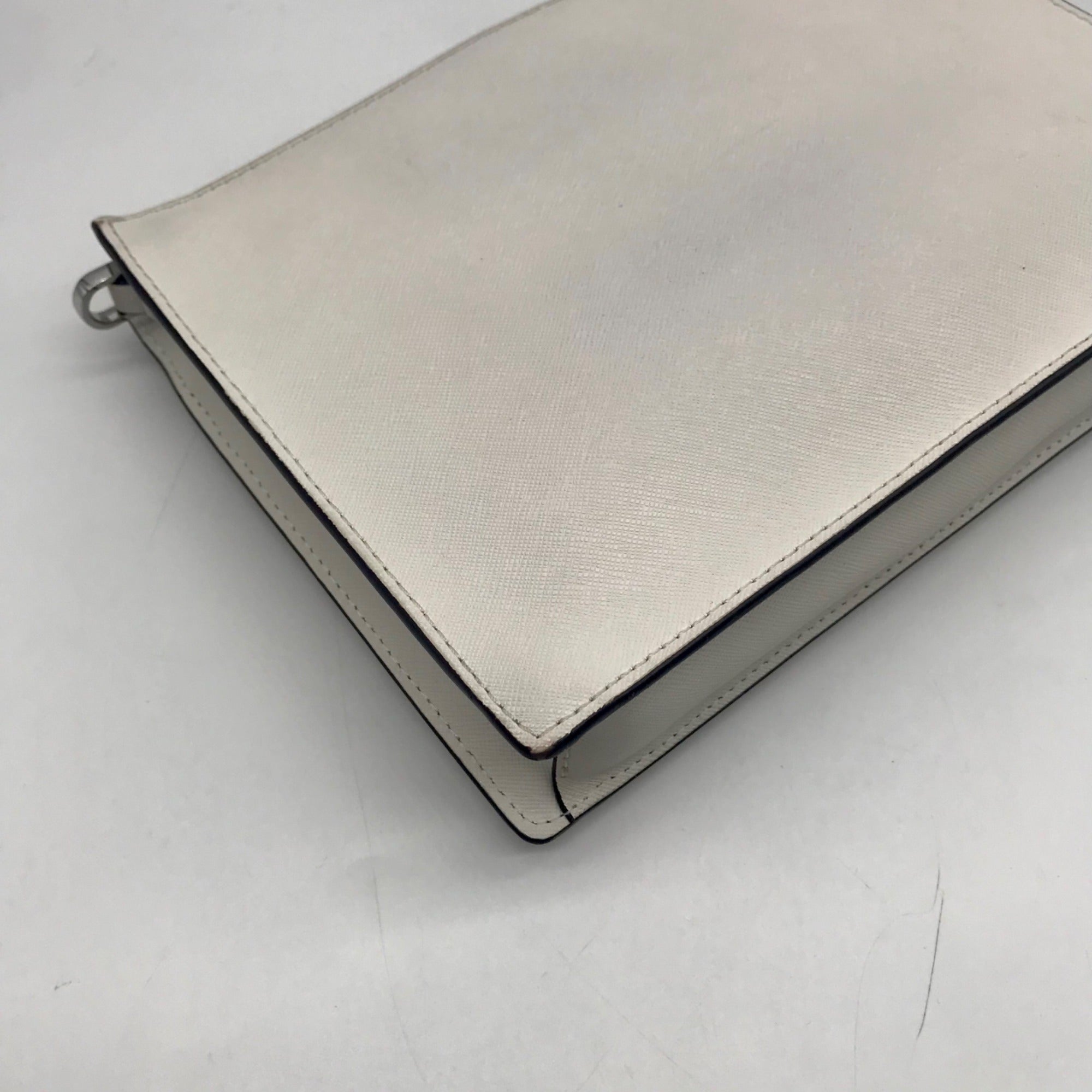 Kate Spade White Saffiano Leather Cameron Monotone Zip Crossbody