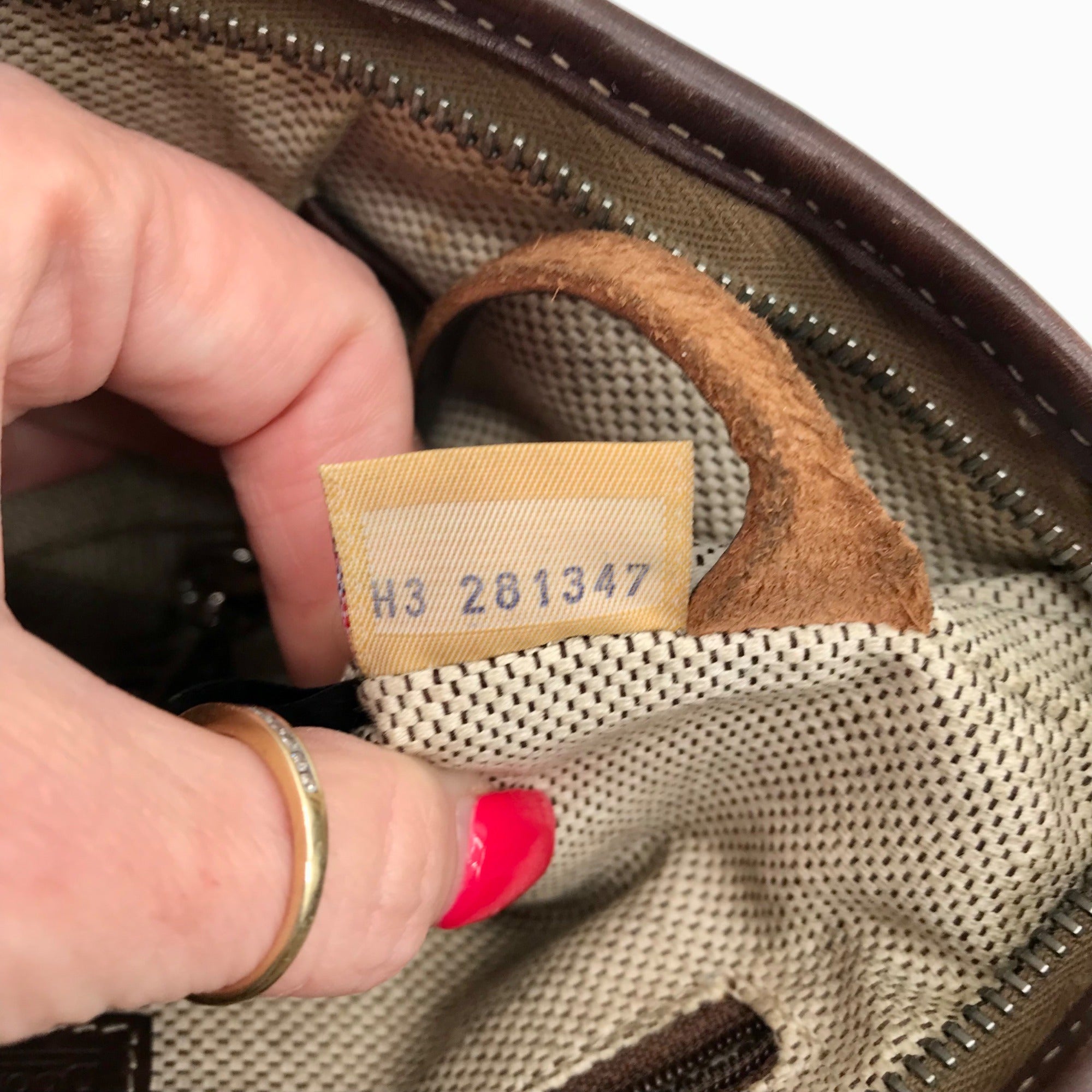 Dooney &amp; Bourke Brown Monogram Canvas Baguette Bag