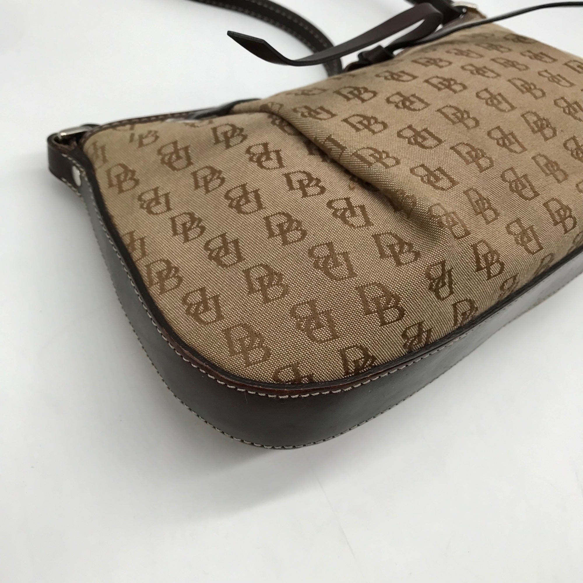Dooney &amp; Bourke Brown Monogram Canvas Baguette Bag