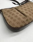 Dooney & Bourke Brown Monogram Canvas Baguette Bag