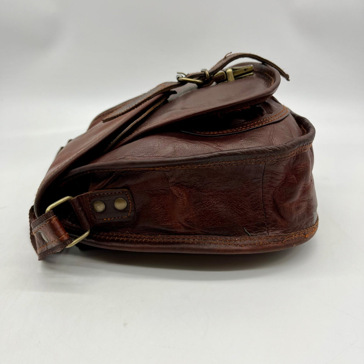 Brown Leather Satchel and Fable Handmade Bag