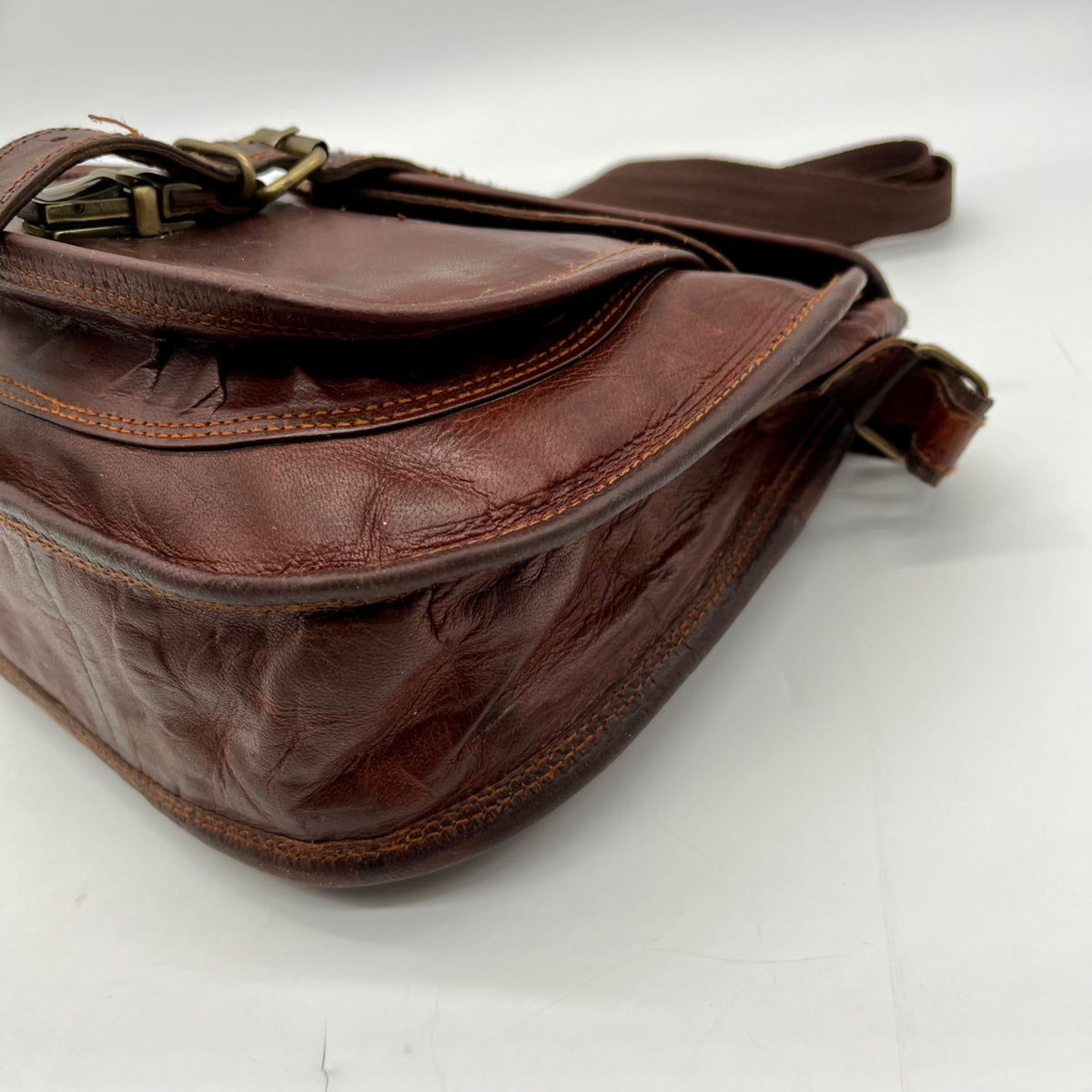Brown Leather Satchel and Fable Handmade Bag