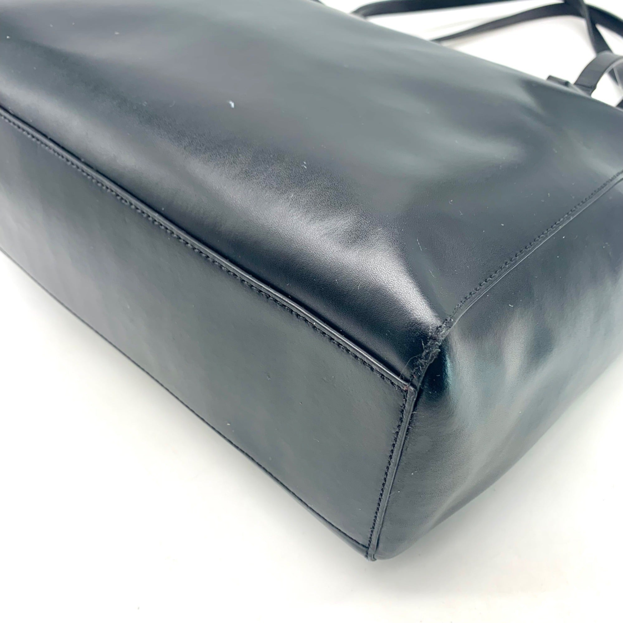 Kate Spade Black Leather Tote Bag